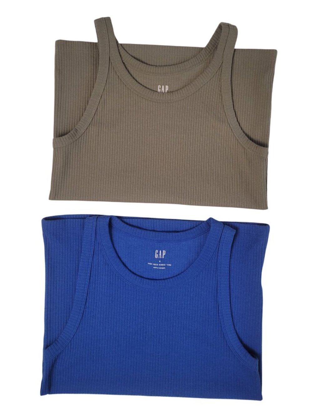 bundle GAP Ribbed tanks blue green size small